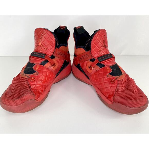 Nike Air Jordan XXXIII 33 Boys Sz 6.5 Hi Top Basketball Shoes AQ9244-600 Red - Picture 4 of 12